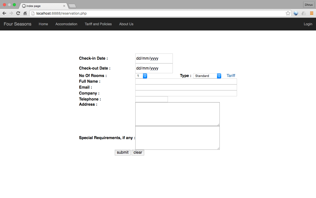 GitHub dhruvmullick/hotelreservationsystem A MySQLPHP based hotel